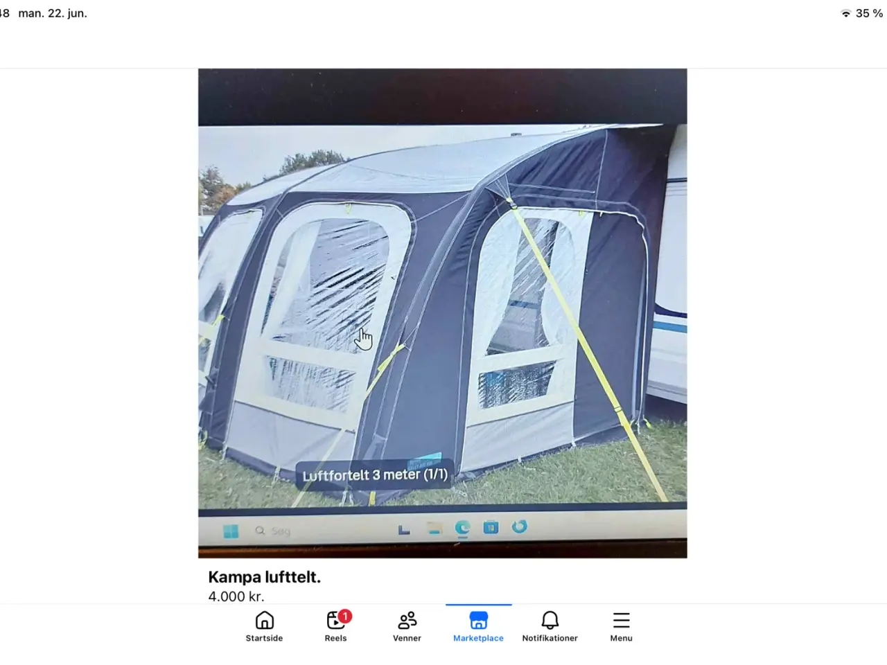 Billede 1 - Kampa luft telt