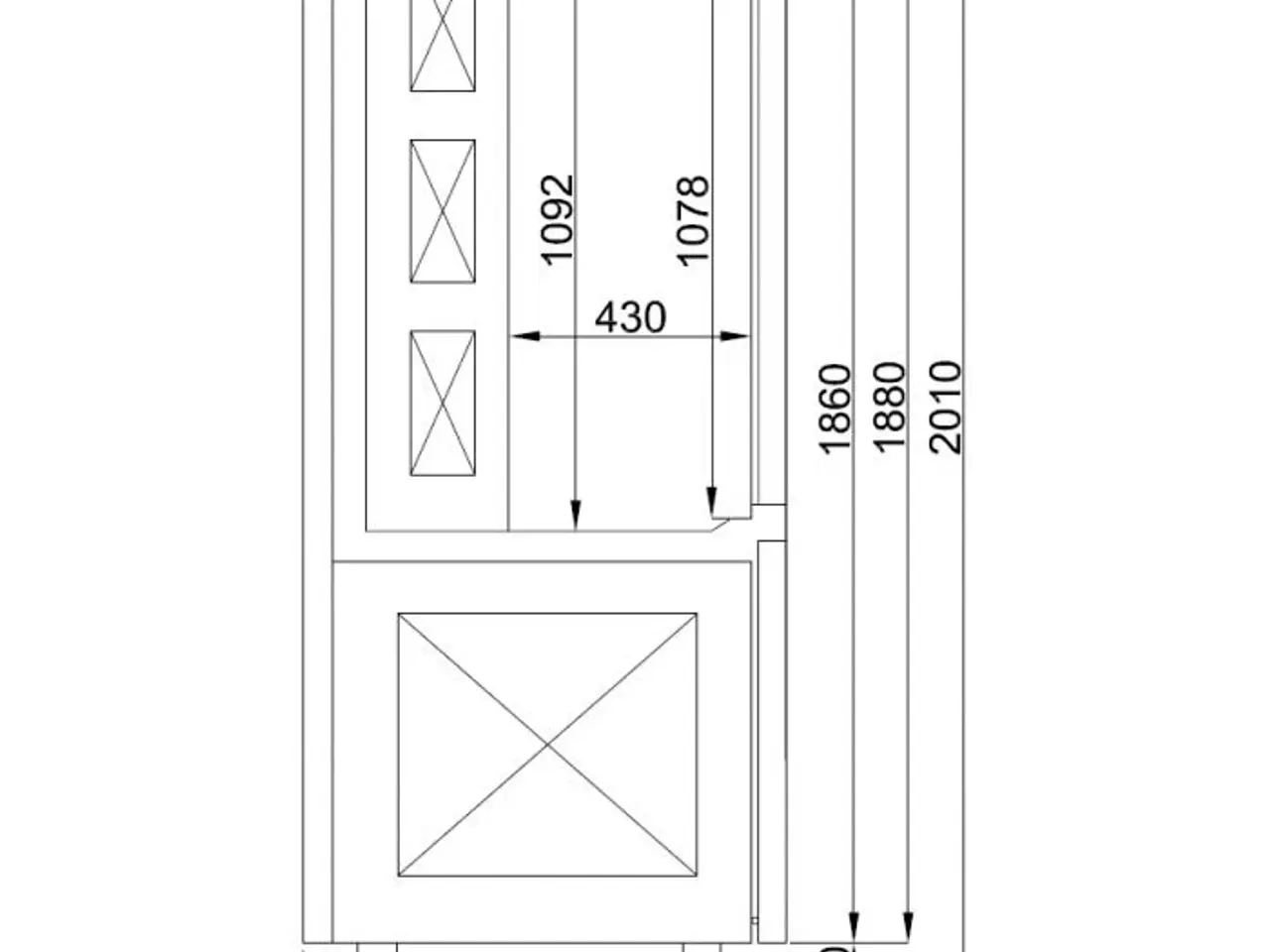Billede 3 - Blæstkøler til 15x 1/1 GN – B800 x D850 x H2010 mm