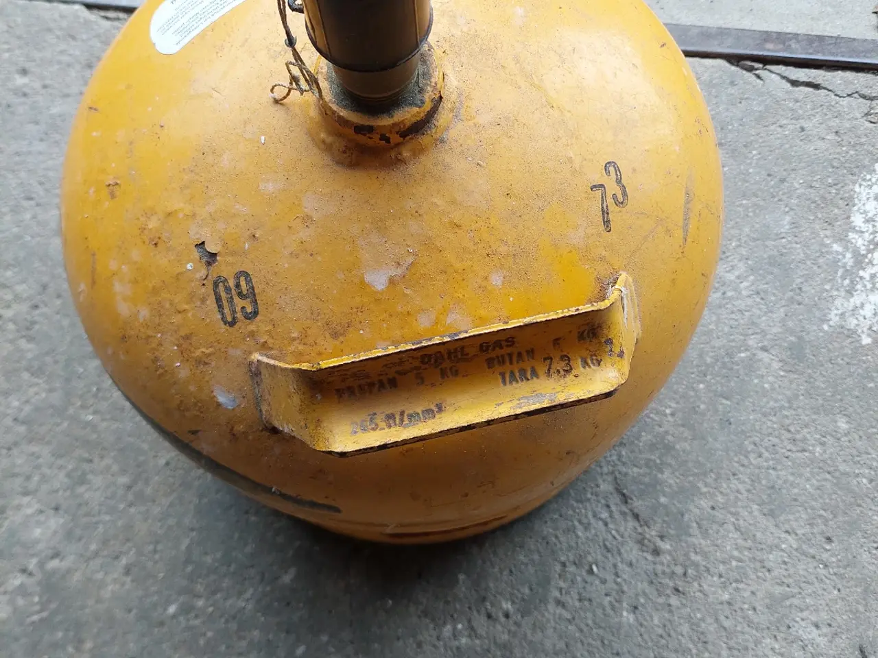 Billede 1 - 5 kg gul gasflaske.