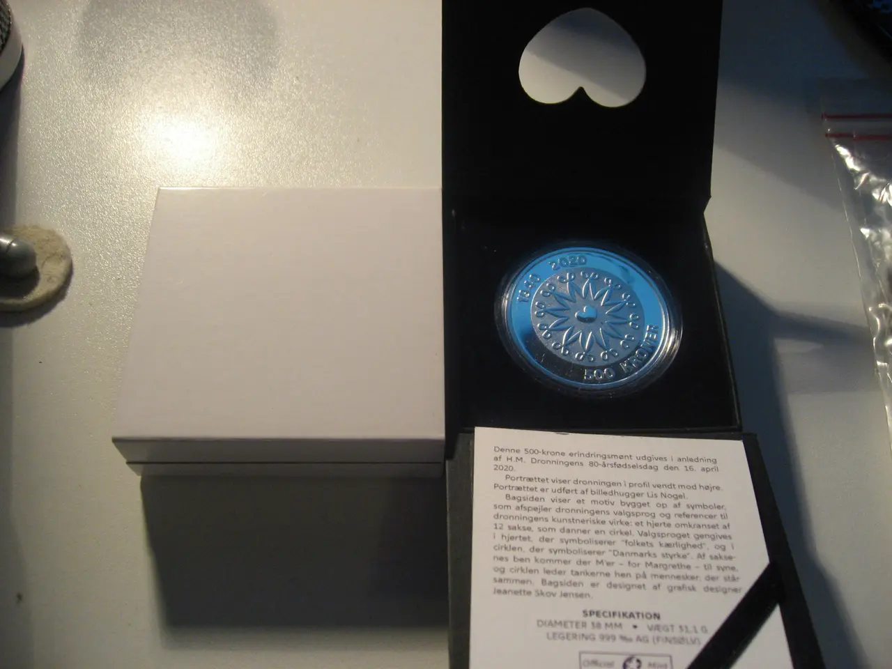 Billede 4 - Smukke 1 OZ 500 kr Sølvmønter 2008,10.15.20 PR STK