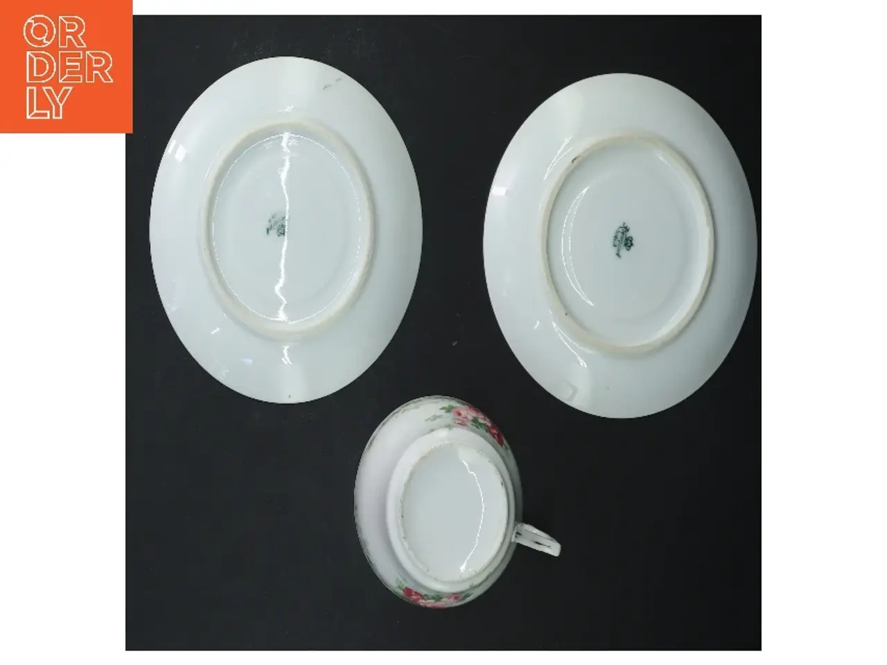 Billede 2 - Antik Porcelænskop med underkopper (str. Ø 13 og 8 cm)