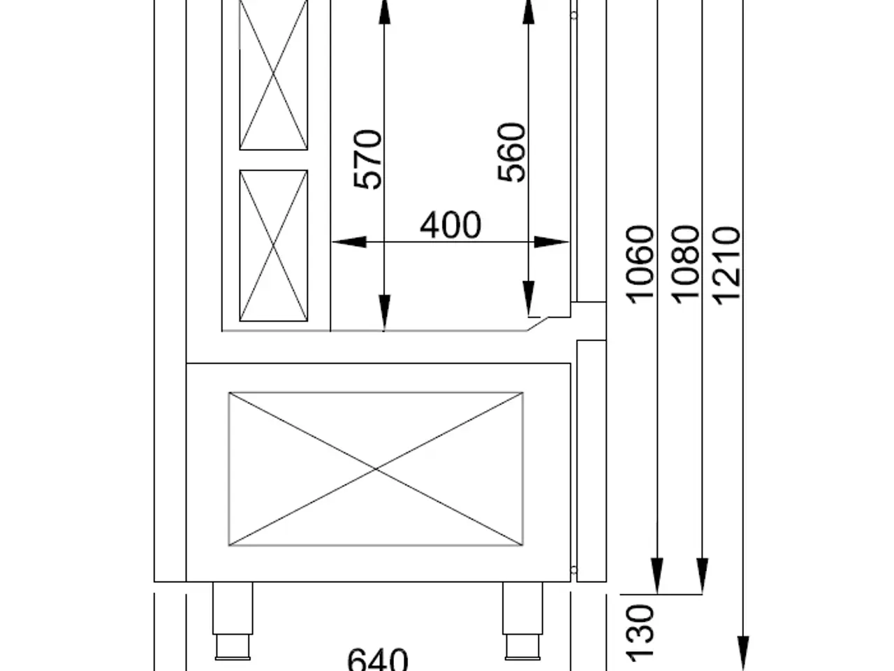 Billede 3 - Blæstkøler til 7x 1/1 GN – B800 x D750 x H1210 mm