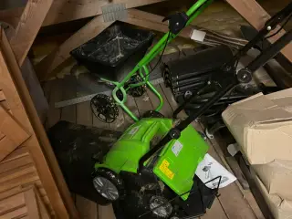 Vertikalsærer/plænelufter, spreder, løvblæser