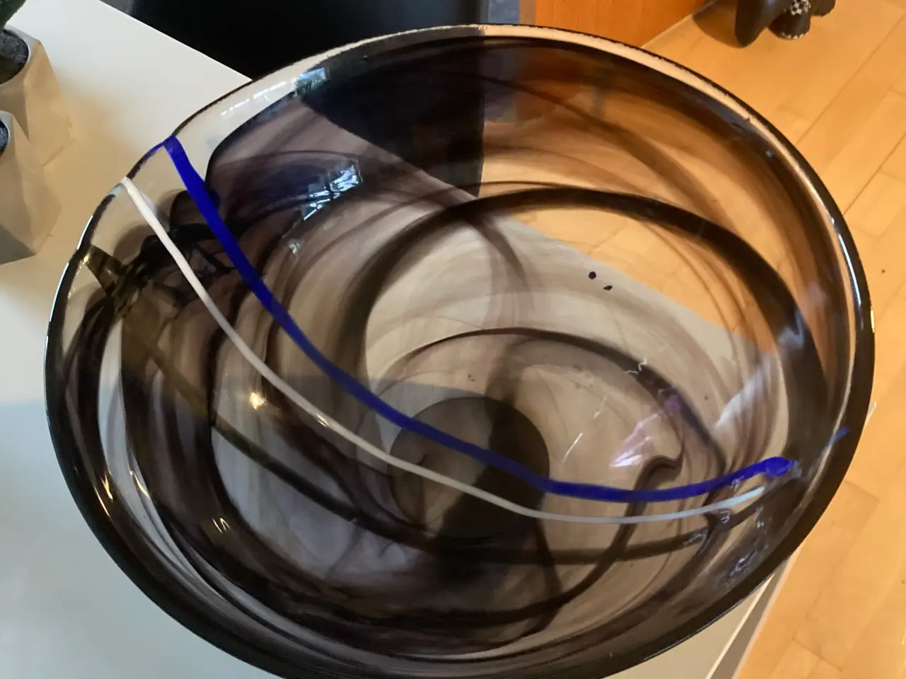 Billede 2 - Stort glas fad, Kosta Boda højde 16,5 cm x ø 34