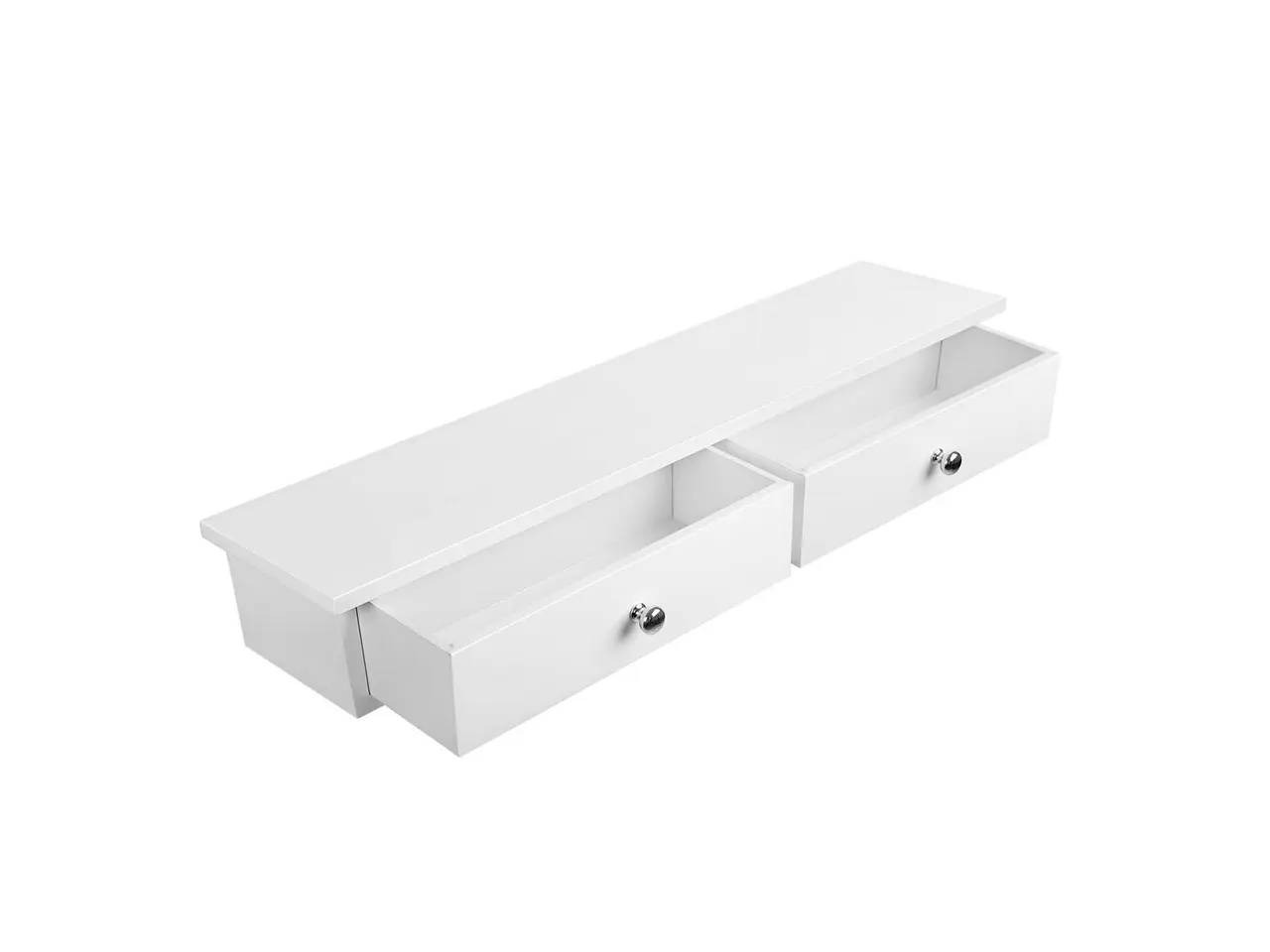 Billede 4 - Væghylde med 2 skuffer - hvid, 65 x 15 x 10 cm