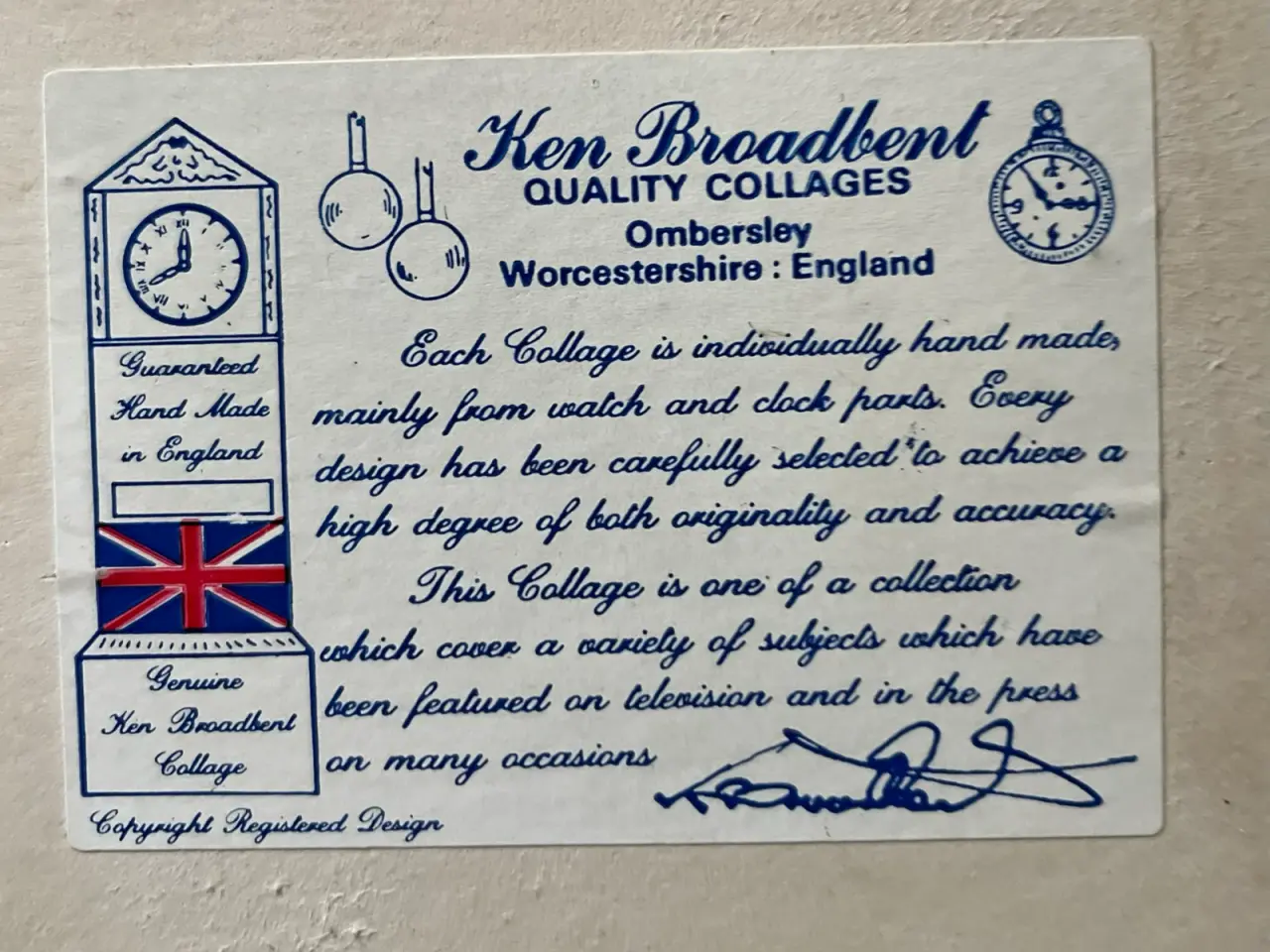 Billede 4 - Original Ken Broadbent Ur-collage