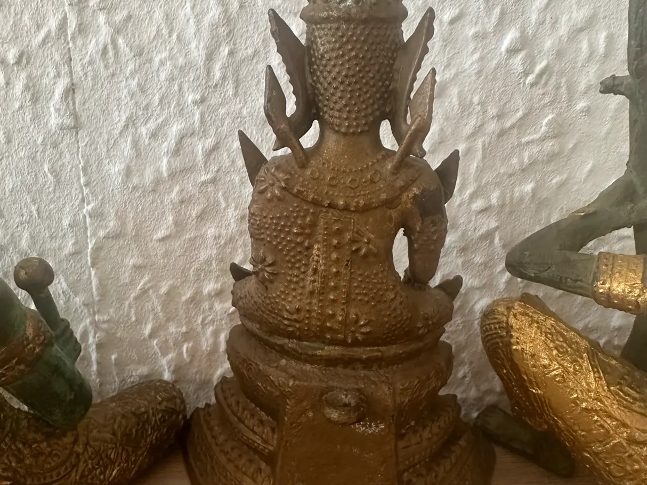 Billede 7 - 3 flotte orientalske metalfigurer – Buddha & musik