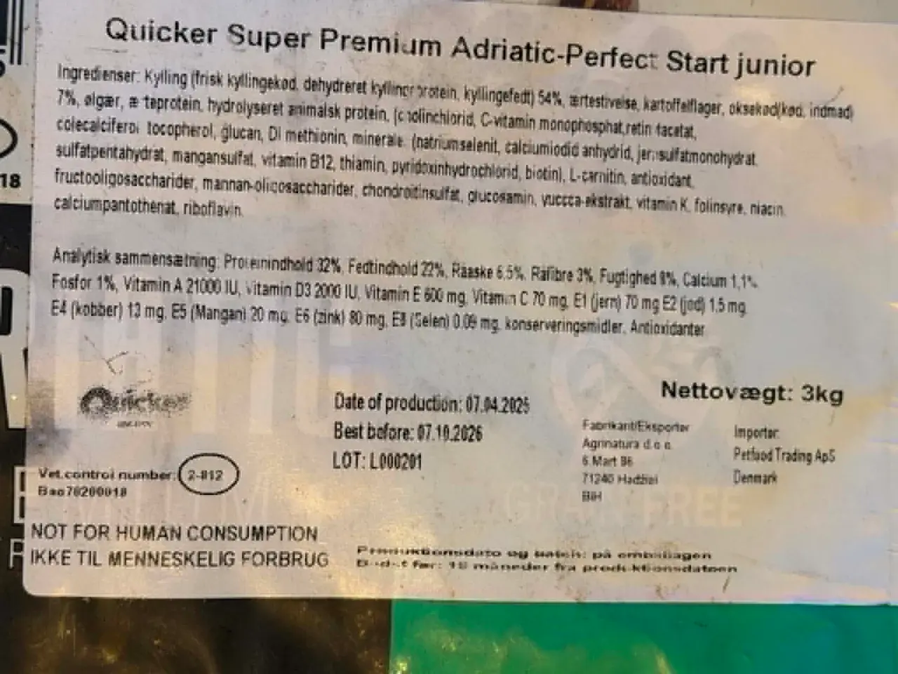 Billede 2 - JUNIOR hundefoder (kornfrit) 3 kg