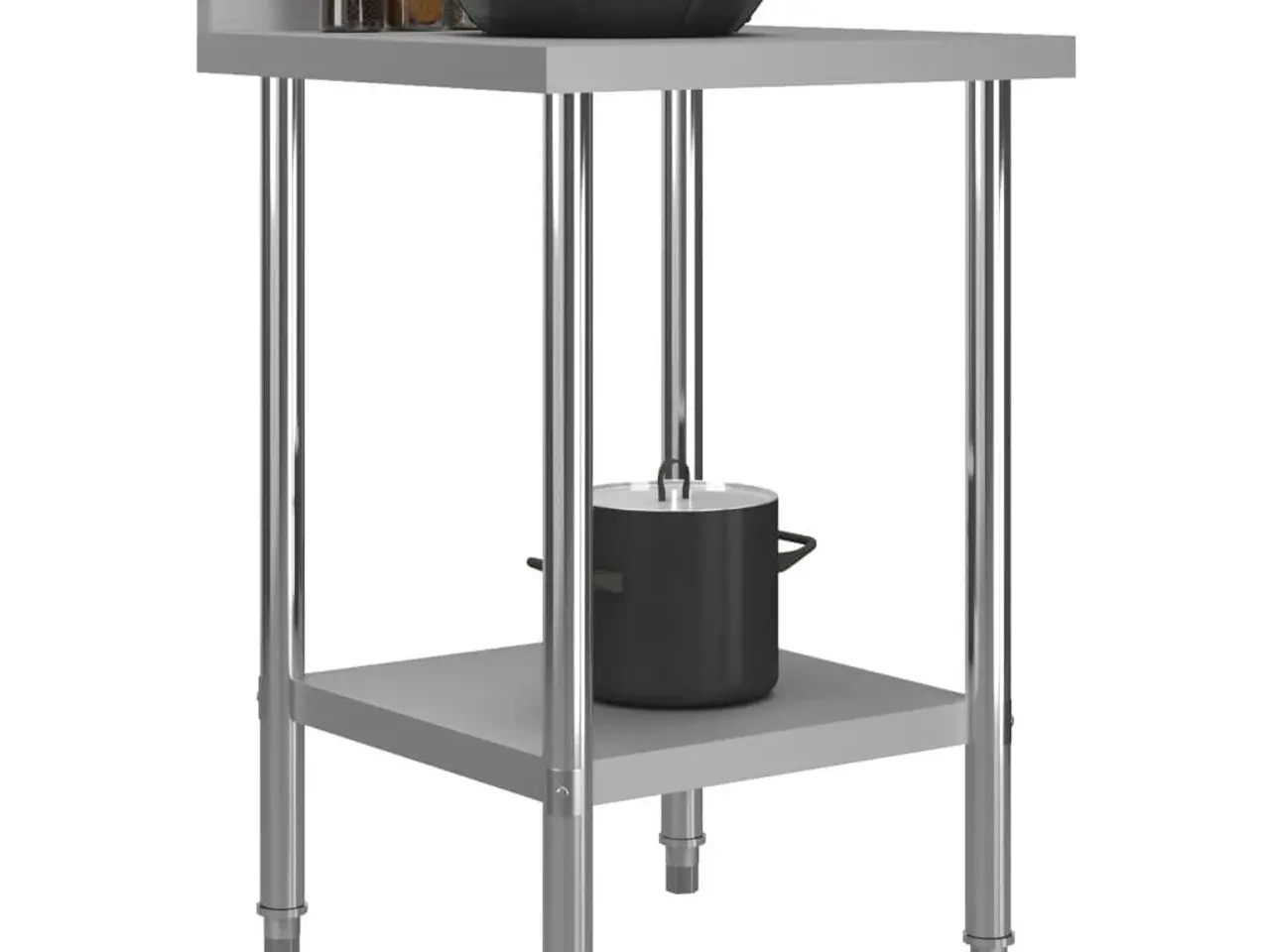 Billede 2 - Arbejdsbord til køkken med stænkplade 60×60×93 cm - rustfrit stål
