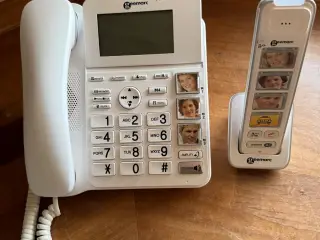 Fastnettelefon med ekstra trådløs telefon