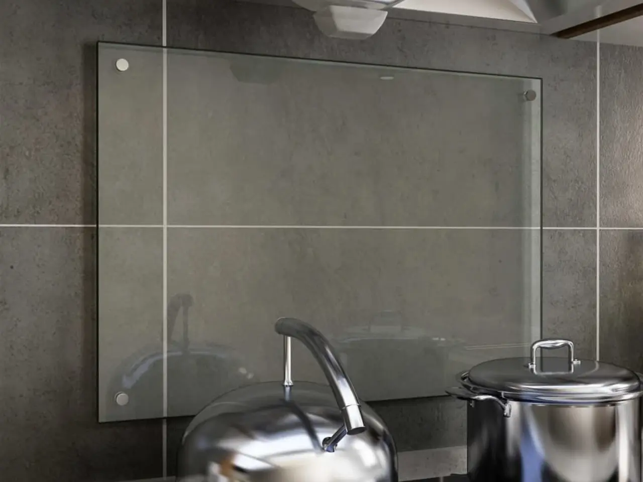 Billede 1 - Stænkplade 70x50 cm hærdet glas gennemsigtig