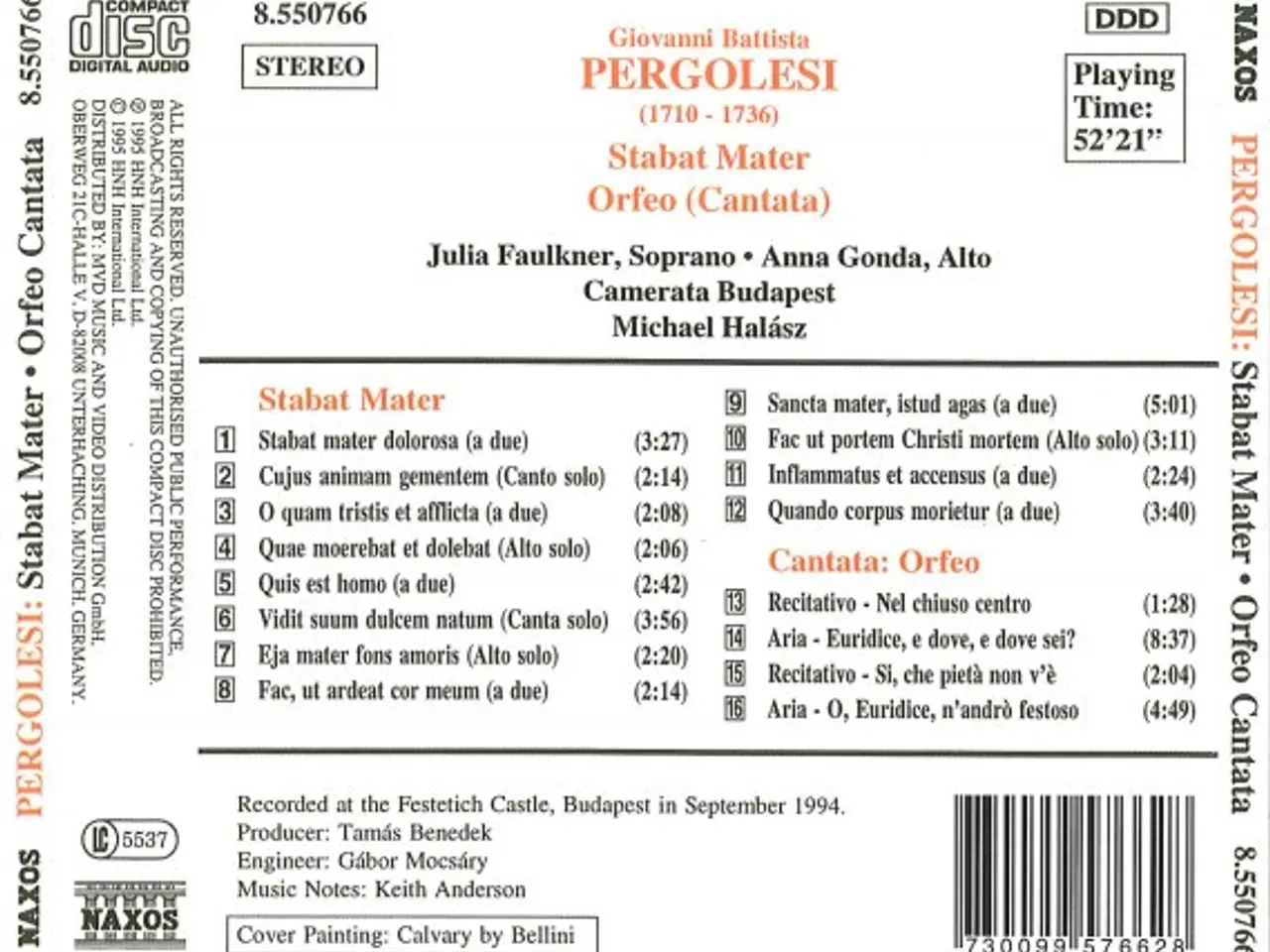 Billede 2 - Pergolesi* – Stabat Mater - Orfeo (Cantata) – CD