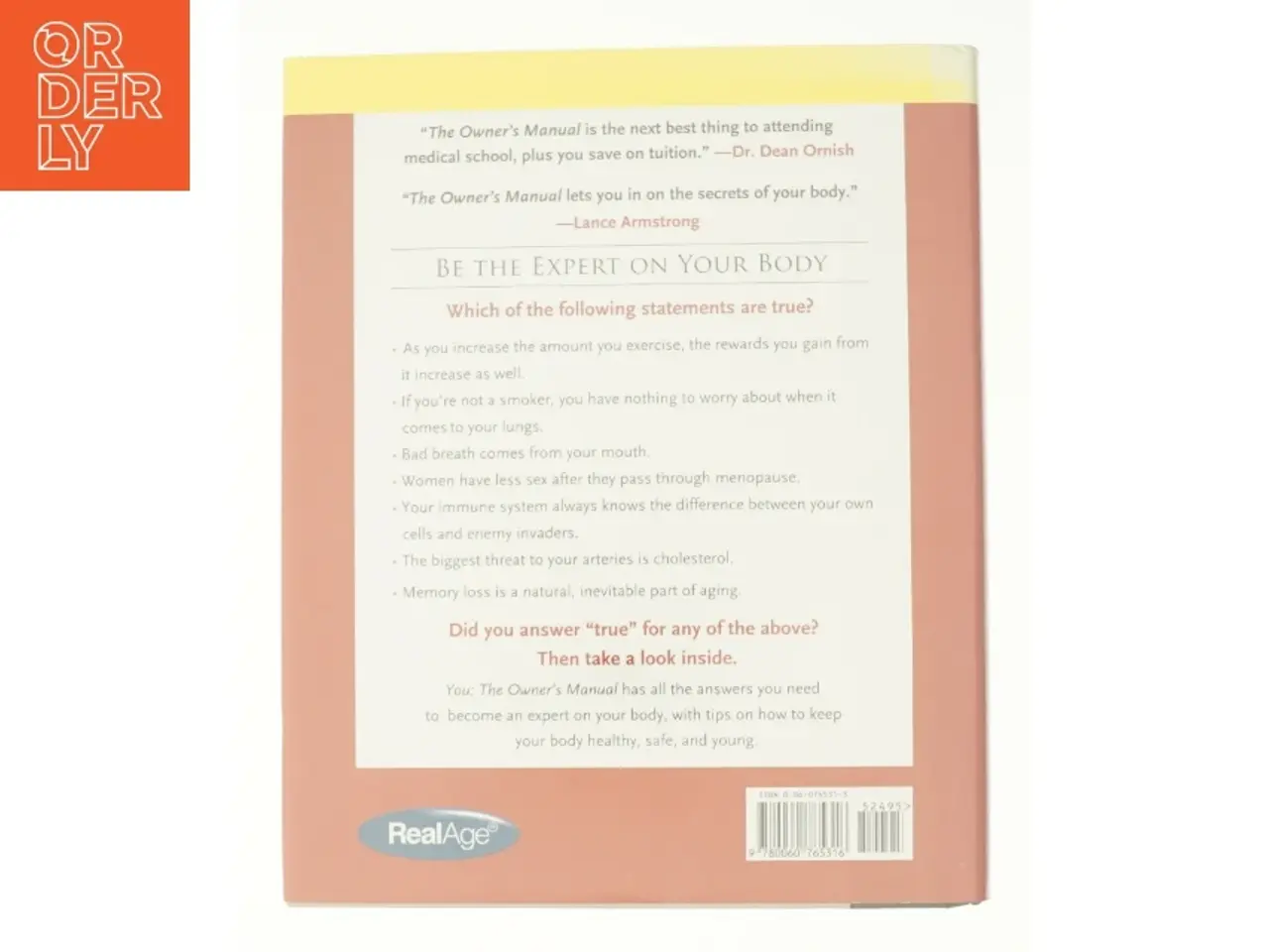Billede 2 - YOU - the Owner's Manual : an Insider's Guide to the Body That Will Make You Healthier and Younger af Dr Oz (Bog)