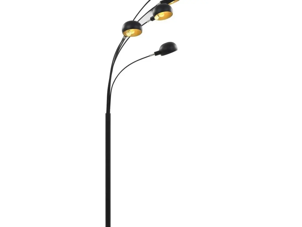 Billede 4 - Standerlampe 200 cm - 5 x E14 i sort og guld