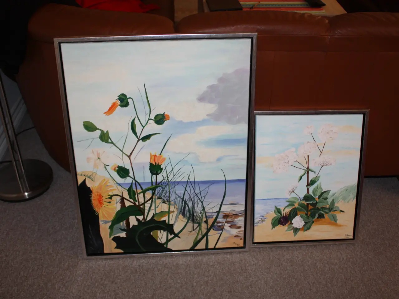 Billede 1 - Maleri med signature 84 cm x 64 cm