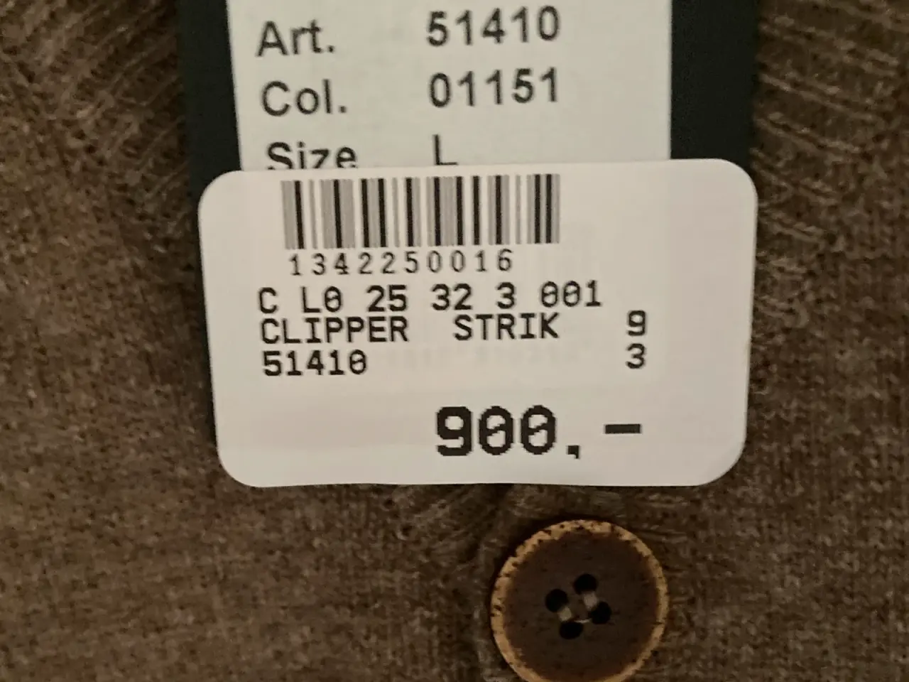 Billede 6 - Clipper brun herre strikvest i Merino uld str L.