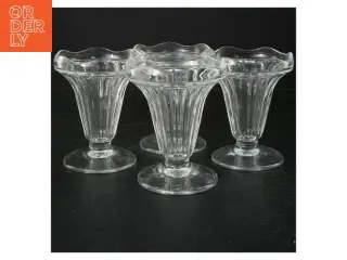 Gennemsigtige krystalglasvaser (str. Ø. 11 cm. længde, 14 cm)