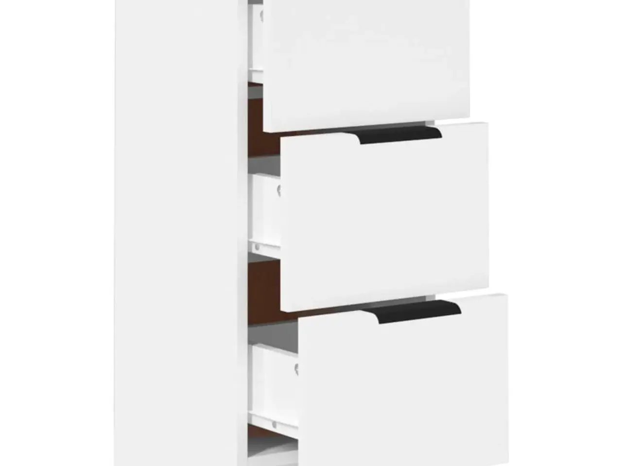 Billede 7 - Skænk med 3 skuffer - 30×30×70 cm, hvid konstrueret træ