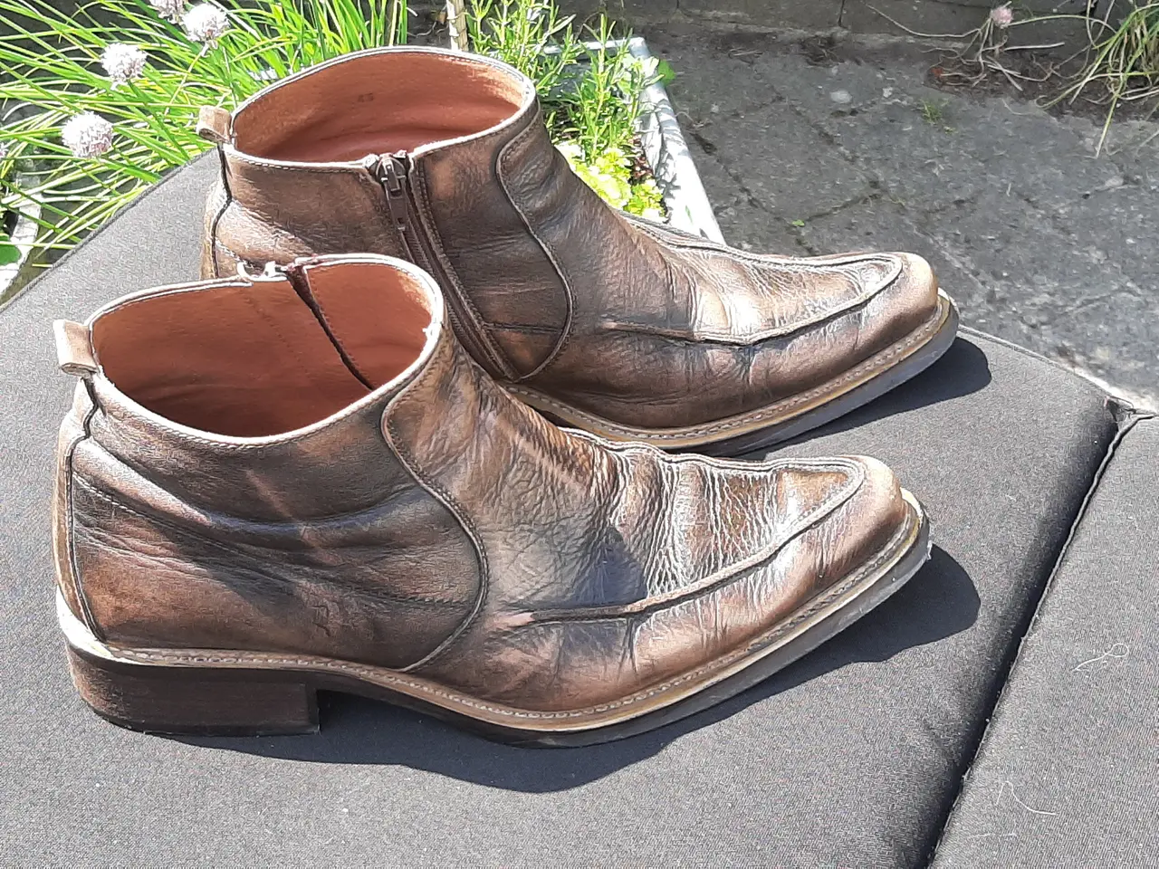 Billede 6 - Selected støvlet brun/ stor str.44 i stonewash