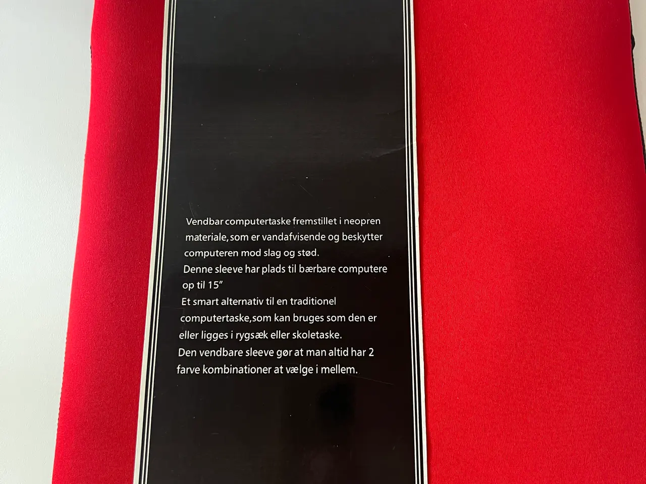 Billede 3 - Nyt Vendbart Sleeve til Bærbar Computer 15"