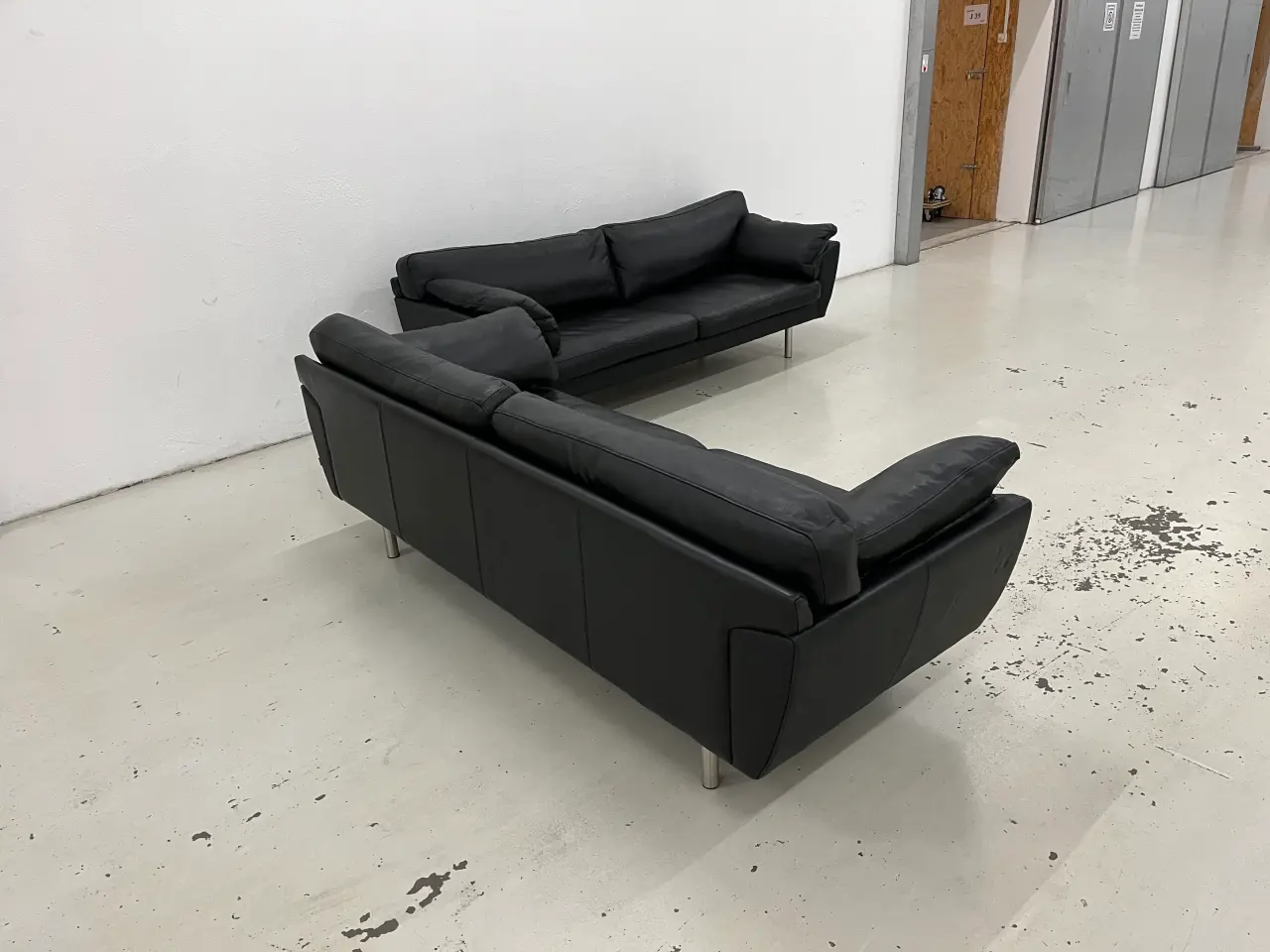 Billede 7 - Ilva Palermo sofagruppe 2x3 Pers.i sort okselæder.