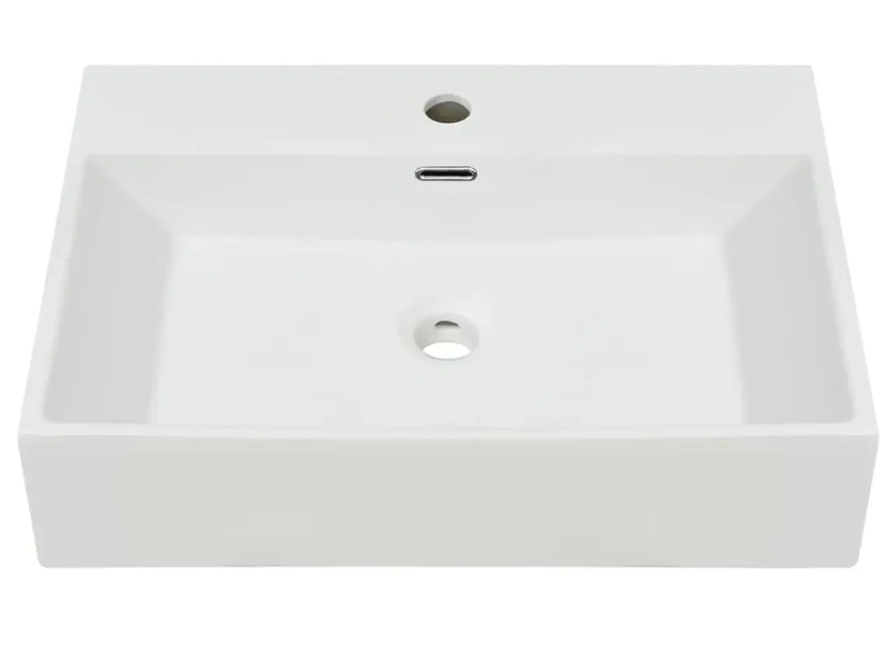Billede 3 - Håndvask i keramik med hanehul 60,5 × 42,5 × 14,5 cm - hvid