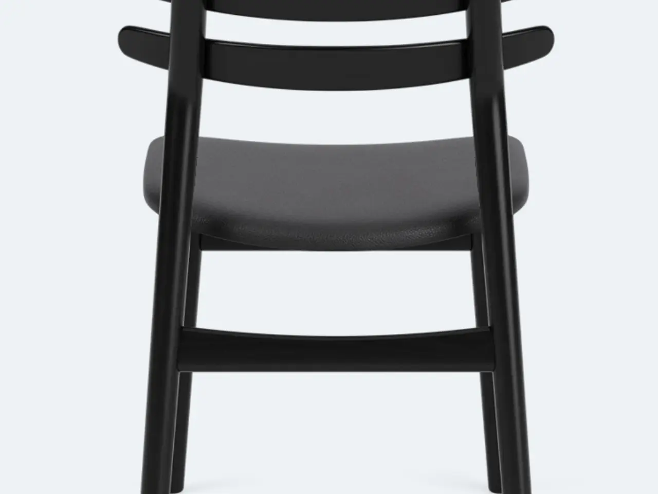 Billede 2 - 6 stk. J48 - Stol - Eg - Jet Black - Sort læder
