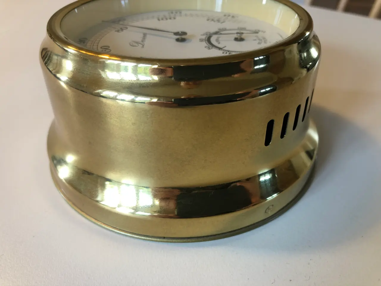 Billede 7 - Devina termometer og hygrometer i messing