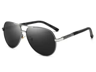 Solbrille-Pilot-m. sort indfatning,sorte glas/UNIS
