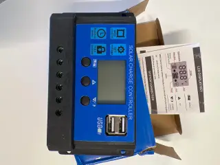 Solcelle regulator 12/24v. 30A NY
