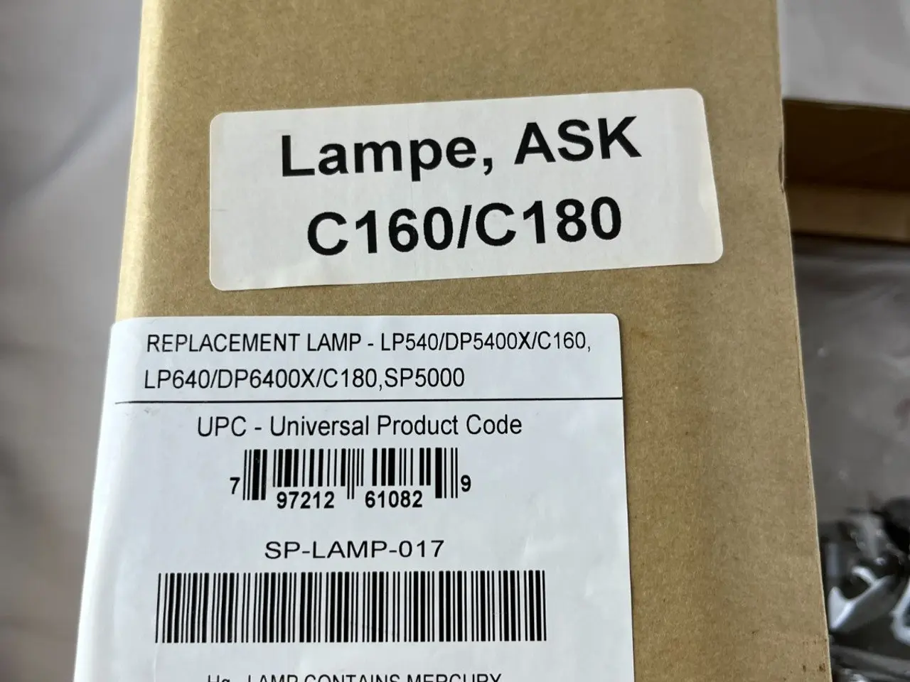 Billede 4 - ASK SP-LAMP-017 Replacement Projector Lamp modul