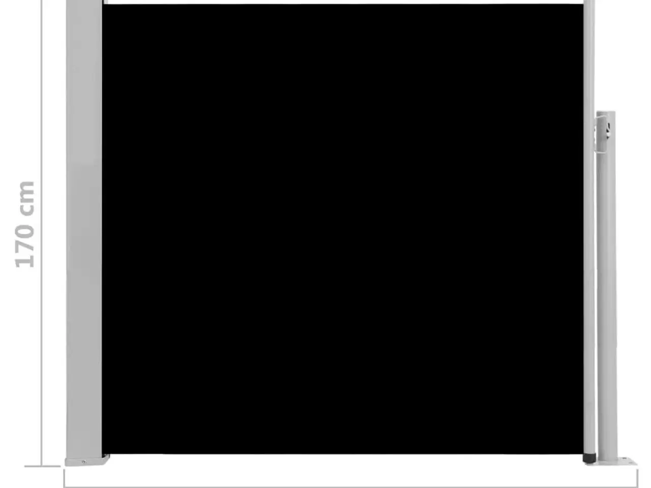 Billede 8 - Sammenrullelig sidemarkise til terrasse 170 × 300 cm - sort