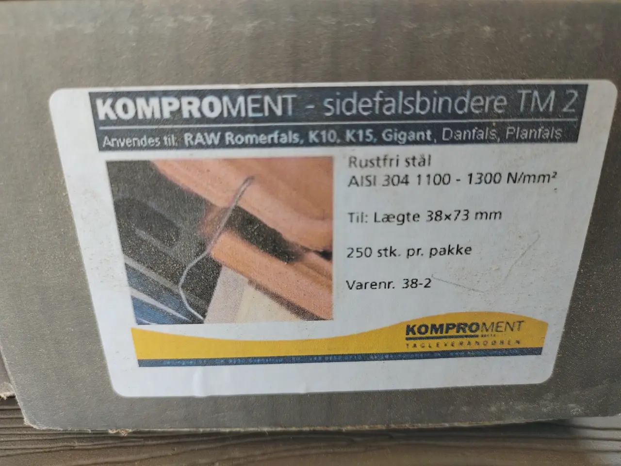 Billede 3 - Sidefalsbindere, Komproment
