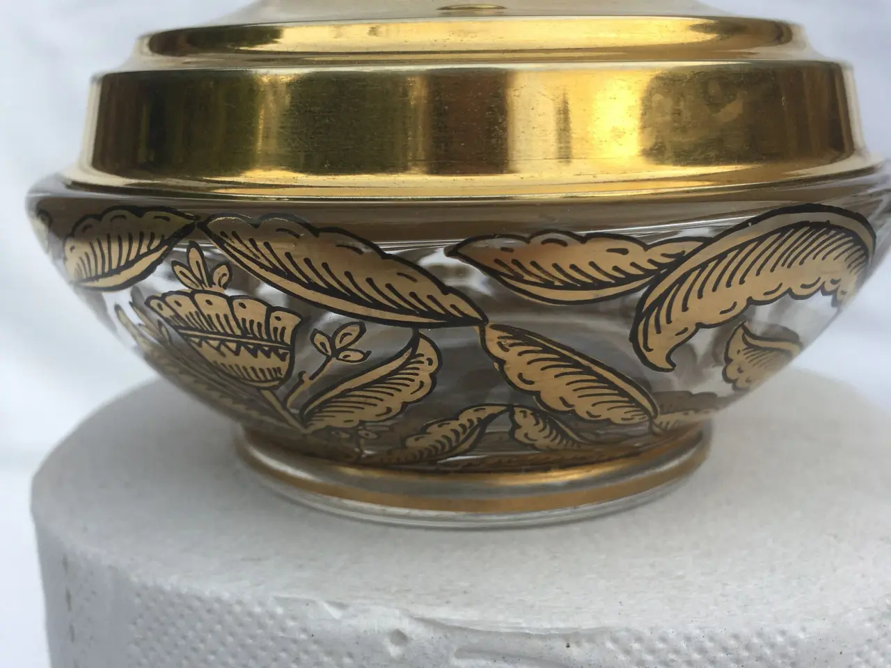 Billede 2 - Bonbonniere glas messing