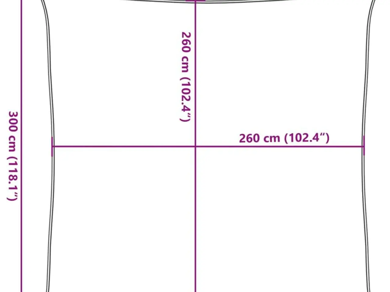 Billede 10 - Solsejl 3×3 m - sandfarvet, vandafvisende polyester