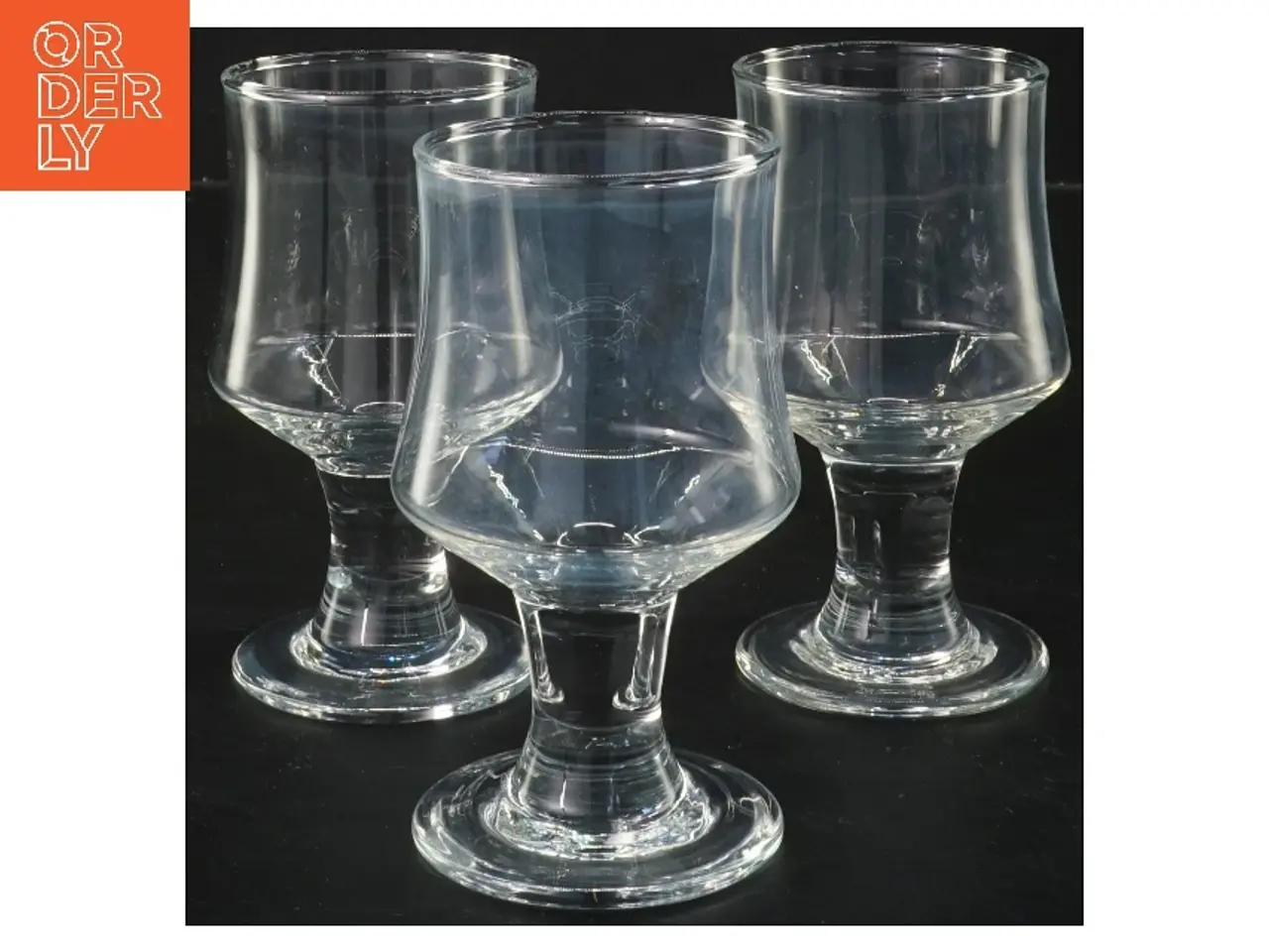 Billede 1 - 3  Hamlet Holmegaard glas (str. 3 stk Ø 6 cm længde 11,5 cm)
