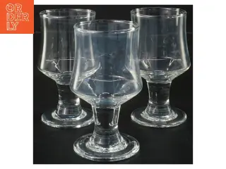 3  Hamlet Holmegaard glas (str. 3 stk Ø 6 cm længde 11,5 cm)