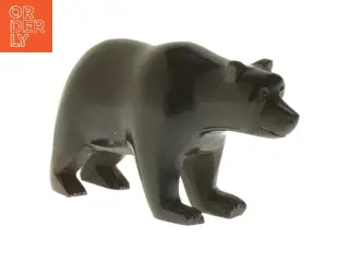 Træfigur af bjørn, håndskåret (vintage) (str. 13x7,5 cm)