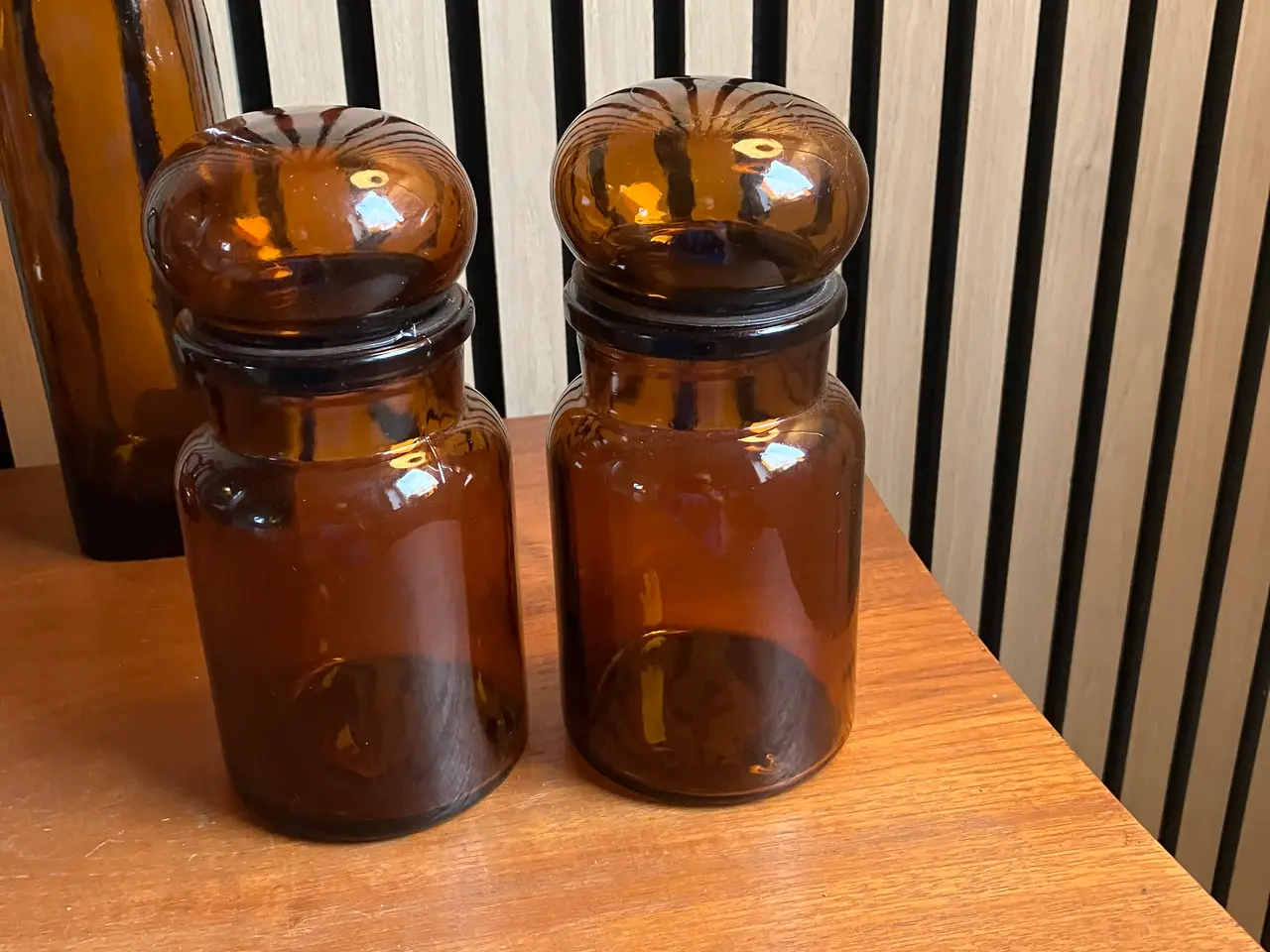 Billede 3 - Flot sæt mørkebrunt retro glas