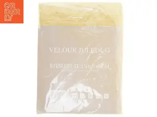 Velour juledug i guld (str. 150x300 cm)