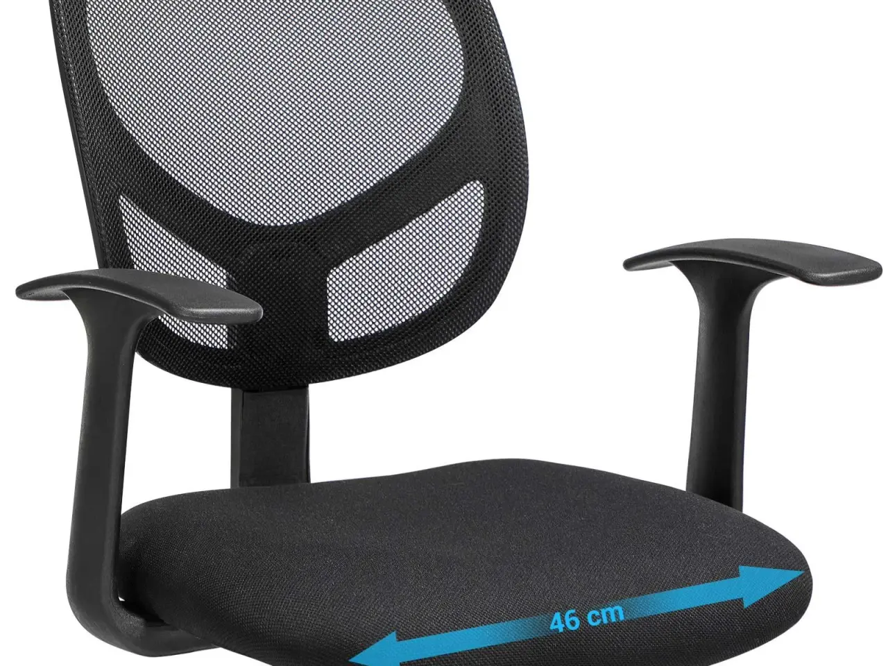 Billede 5 - Kontorstol med fodring ergonomisk høj arbejdsstol, 55-75 cm, sort