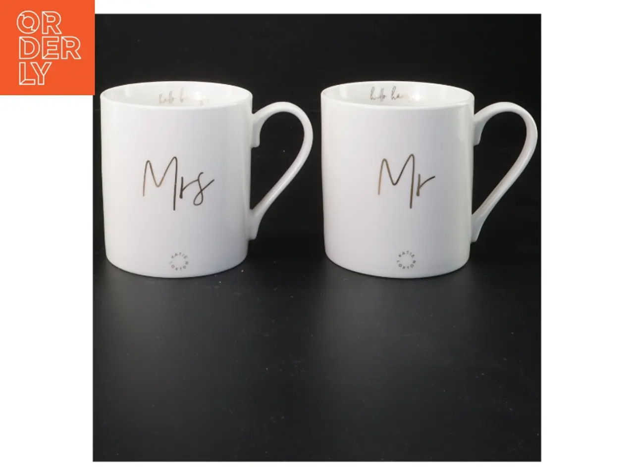 Billede 1 - Sæt med Mr og Mrs krus fra Katie Loxton (str. 9,5x8 cm)