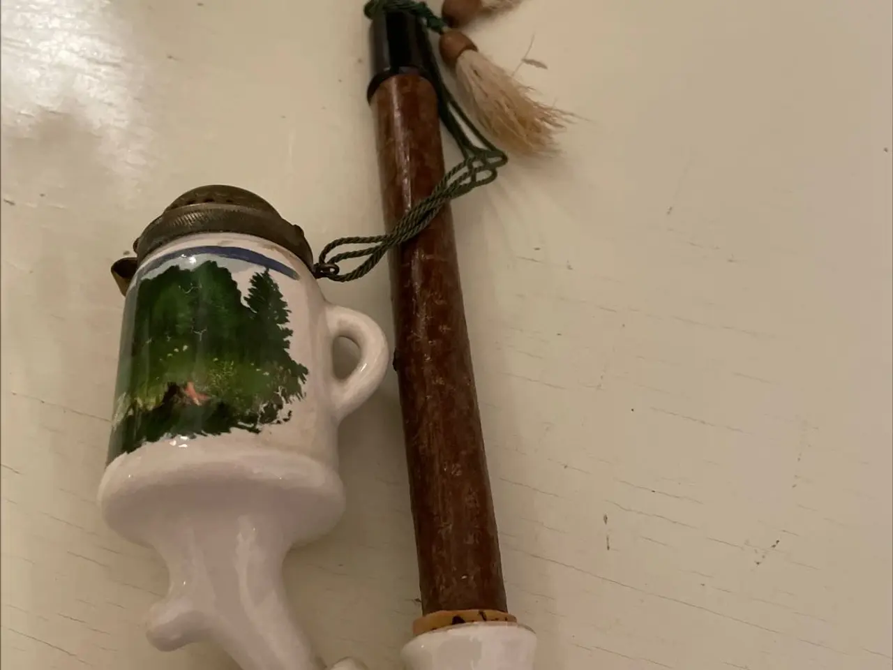 Billede 1 - Antik pibe med jagtmotiv