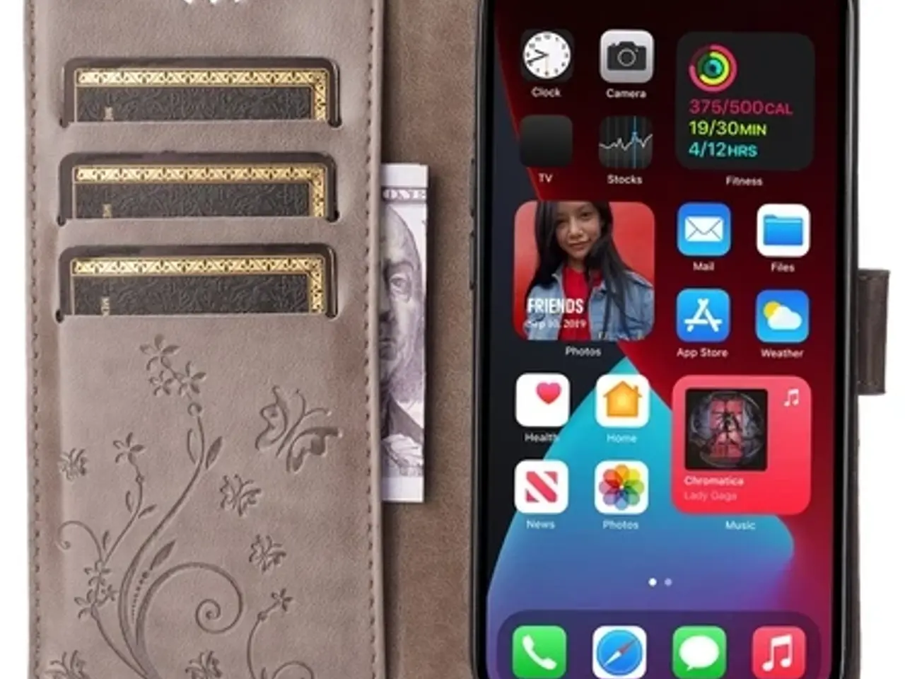 Billede 2 - iPhone 15 Flip Cover – Læder (Papillo)