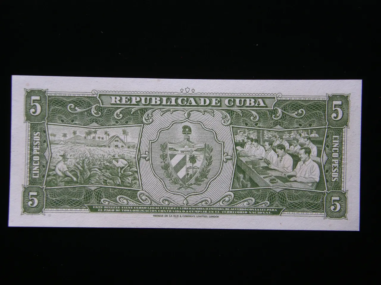 Billede 2 - Cuba 5 Pesos 1958 P91a Unc.