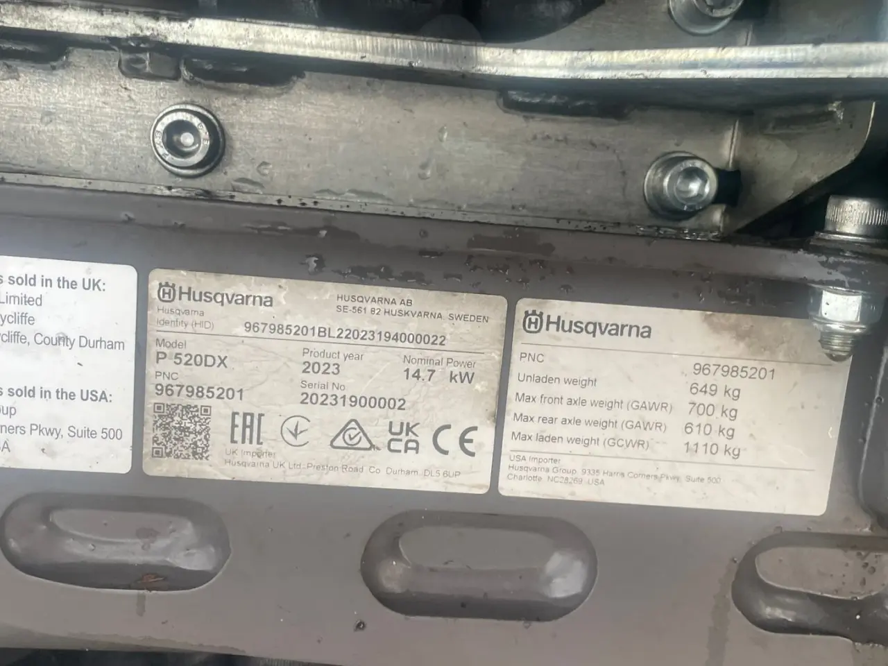 Billede 8 - Husqvarna P520DX Inkl. 132cm klippebord