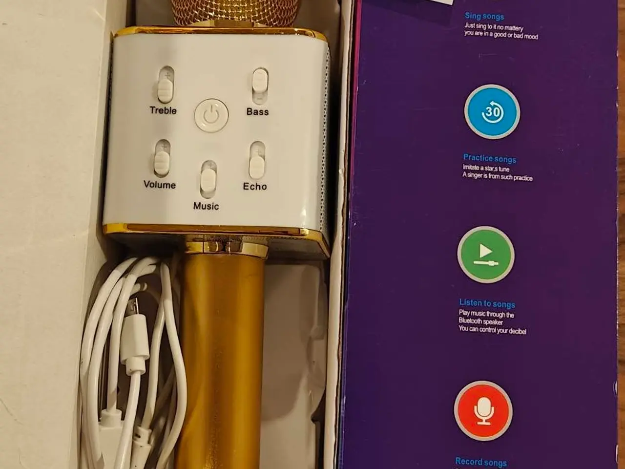 Billede 1 - Karaoke-mikrofon med bluetooth