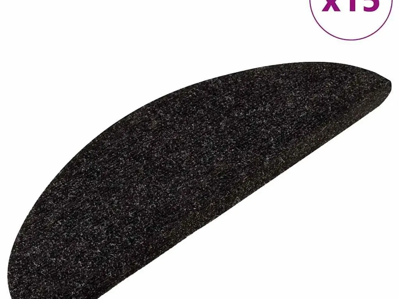 Billede 2 - Selvklæbende trappemåtter 15 stk. 56x17x3 cm antracitgrå