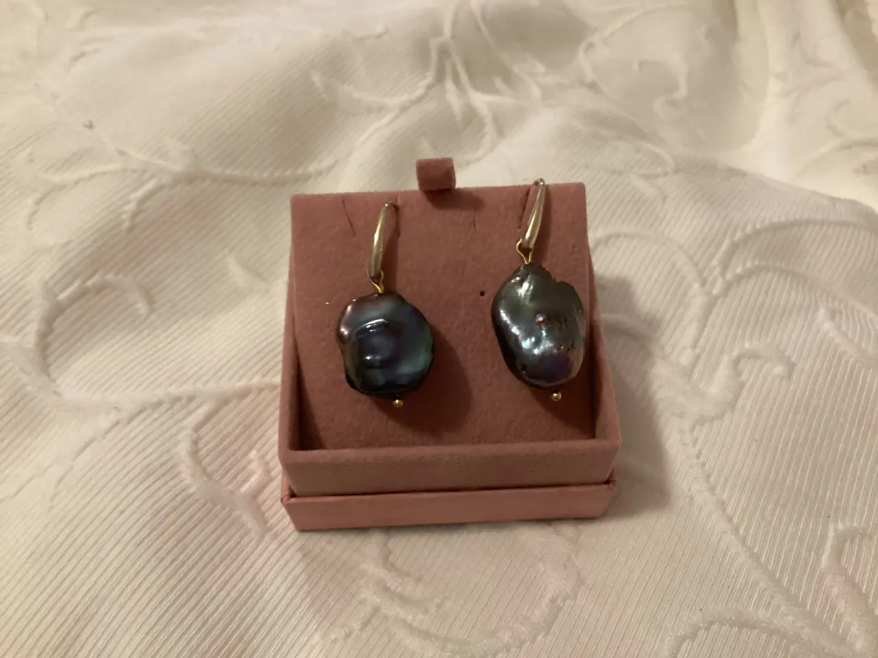 Billede 4 - Beautiful Baroque Black Pearl earrings