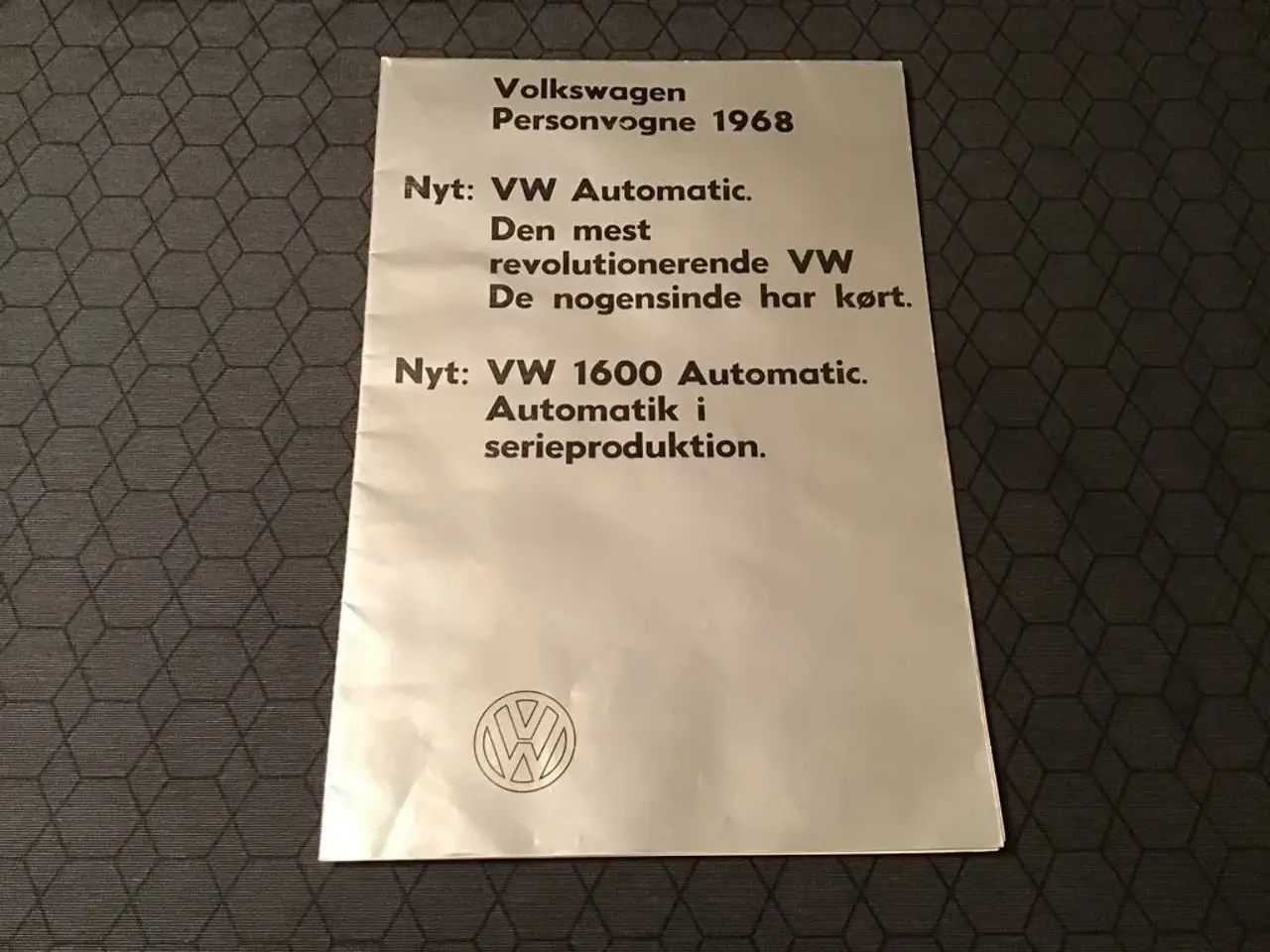 Billede 1 - Vwbrochure 1968